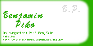 benjamin piko business card