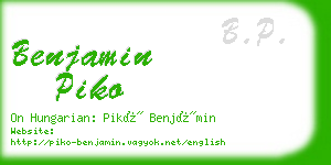 benjamin piko business card